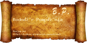 Bodnár Pompónia névjegykártya